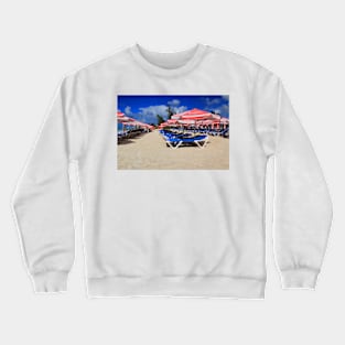 Barbados Beach chairs Crewneck Sweatshirt